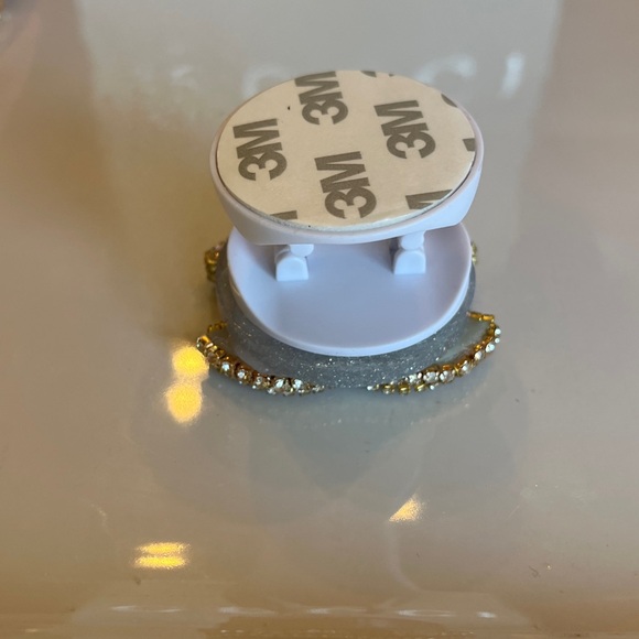 Fashion Pink and Gold Crystal Phone Grip - Picture 5 of 9